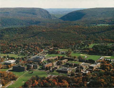 Aerial scene of campus