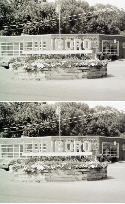 Downtown Edinboro dimensional letter sign