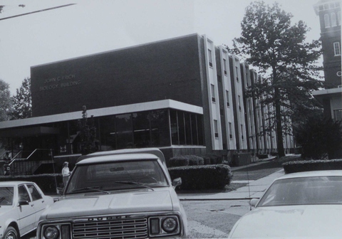 Front view of Frich Biology Building