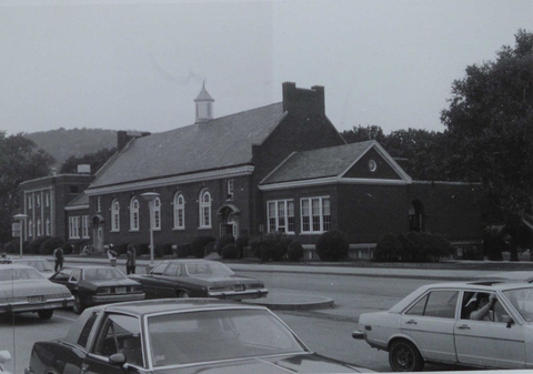 Side-angle shot of Herron Hall