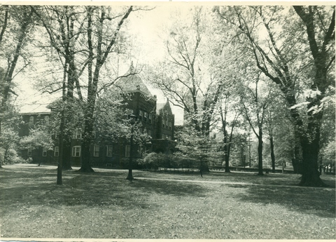 North Hall with trees