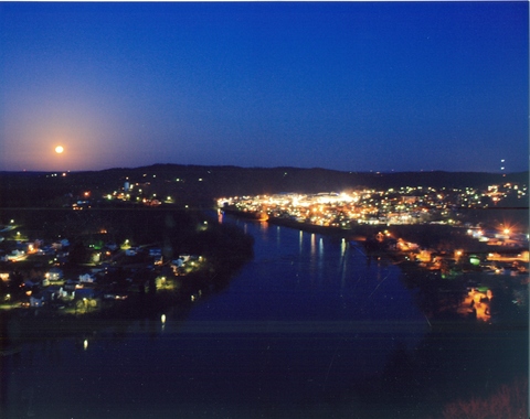 CalU Campus, California Borough, and Newell at Night