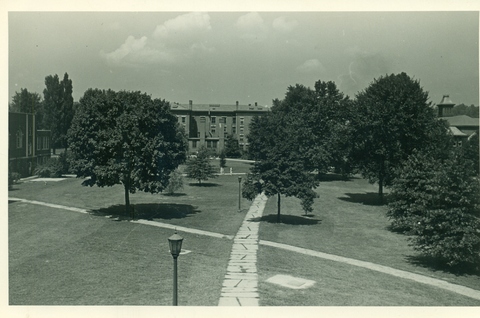 Campus Quad and rear view of Dixon