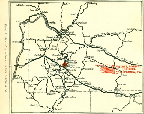 Paved Roads Leading to Normal School, California, Pa.
