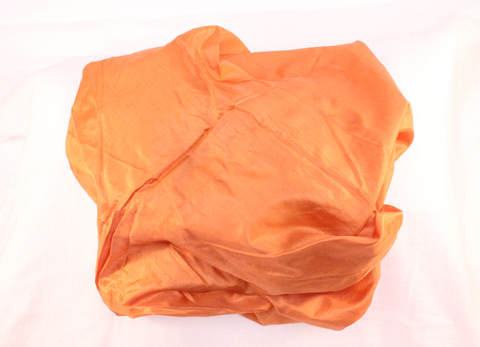 Peach silk: 43 1/2 x 39