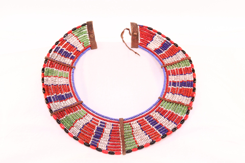 Multi colored beadwork necklace