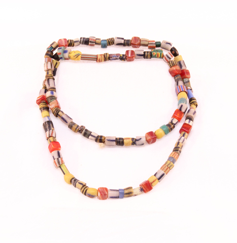 Multi colored beaded - string necklace