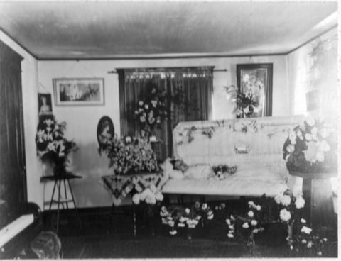 Funeral photograph, Mrs. Ned Goodell, 1910