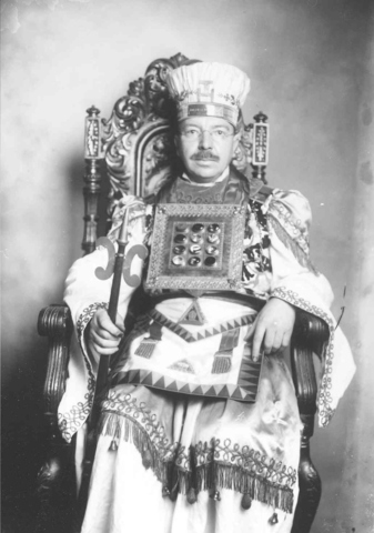 L.V. Kupper in full masonic dress