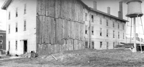 South dormitory was located in parking lot area back of Haven hall