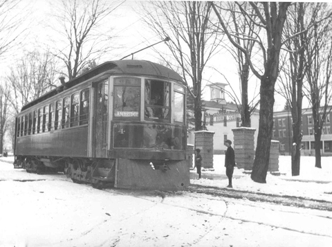 Famous number 4 street car headed for Cambridge Springs