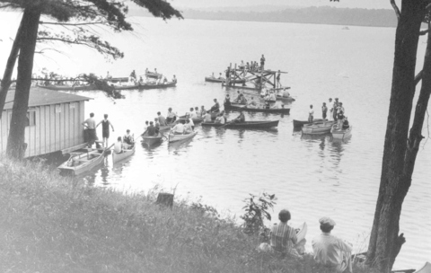 4th of July celebration - boat house by old cemetery