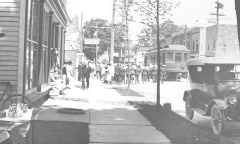 Edinboro town band celebrates arrival of VIP