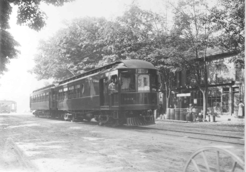 Street cars stopped where Western Auto is today