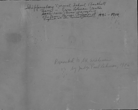 Baseball Team (verso)