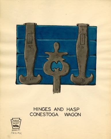 Hinges and Hasp Conestoga Wagon Plate 12