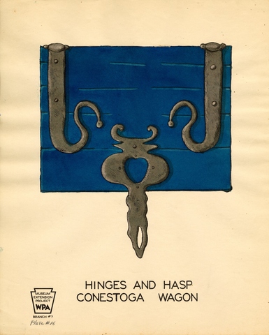 Hinges and Hasp Conestoga Wagon Plate 16
