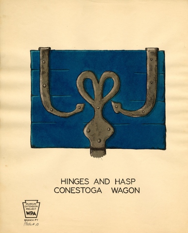 Hinges and Hasp Conestoga Wagon Plate 10