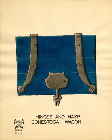 Hinges and Hasp Conestoga Wagon Plate 11