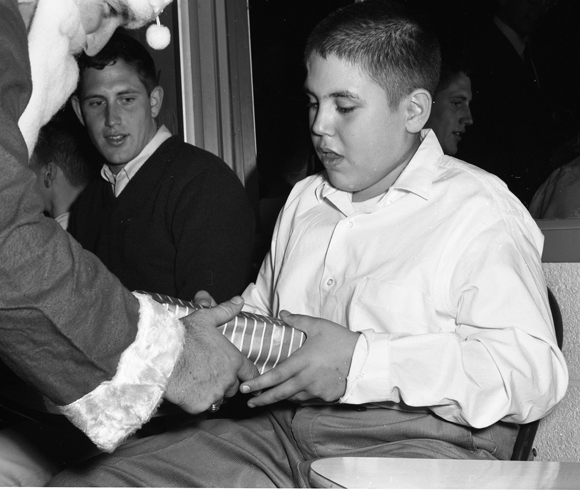 1968-01-13 APO in Conjunction With Sigma Alpha Mu Throws a Christmas Party for Kids with Mental Disa