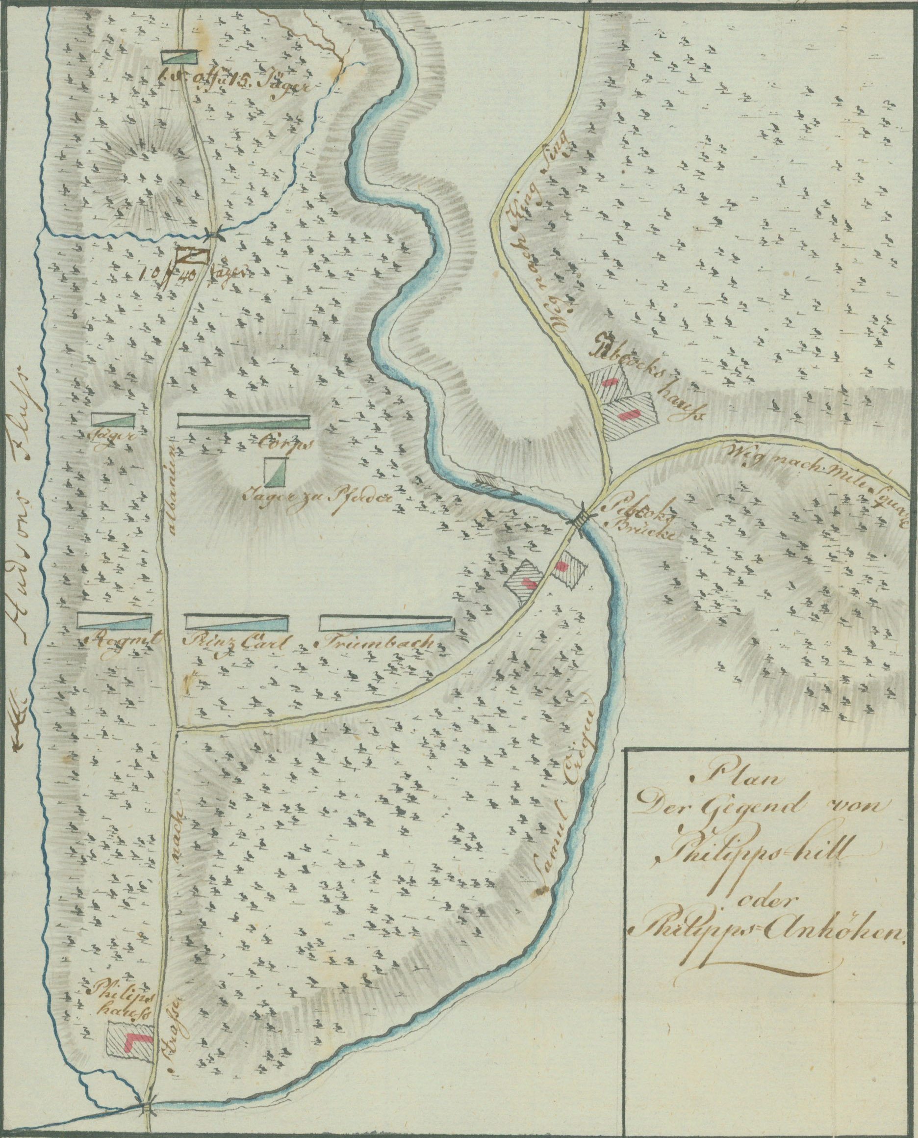 P155 - Plan of the area of Philipse's Hill or Philipse's Heights