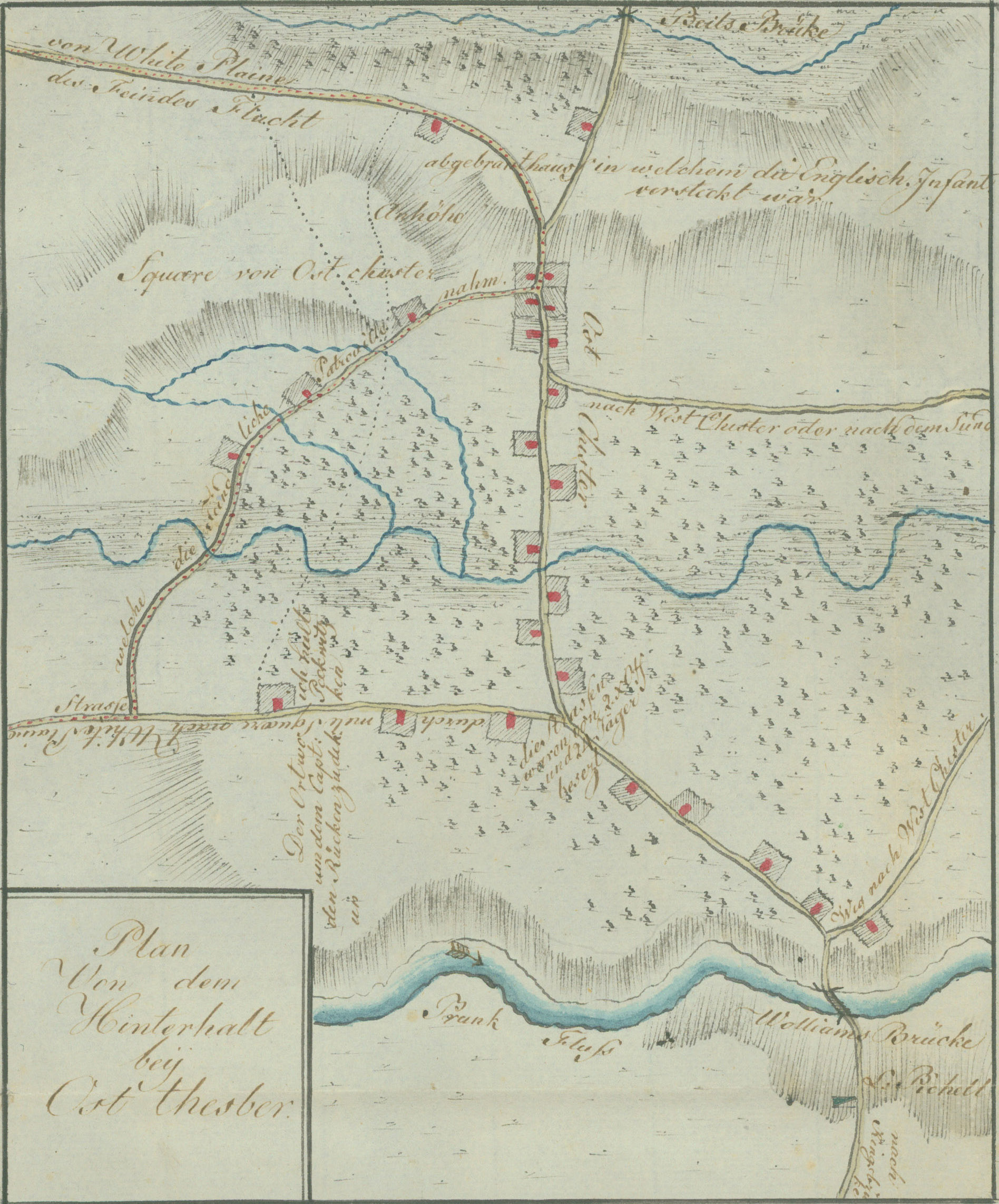 P181 - Plan of the ambuscade at East Chester, October 3, 1779