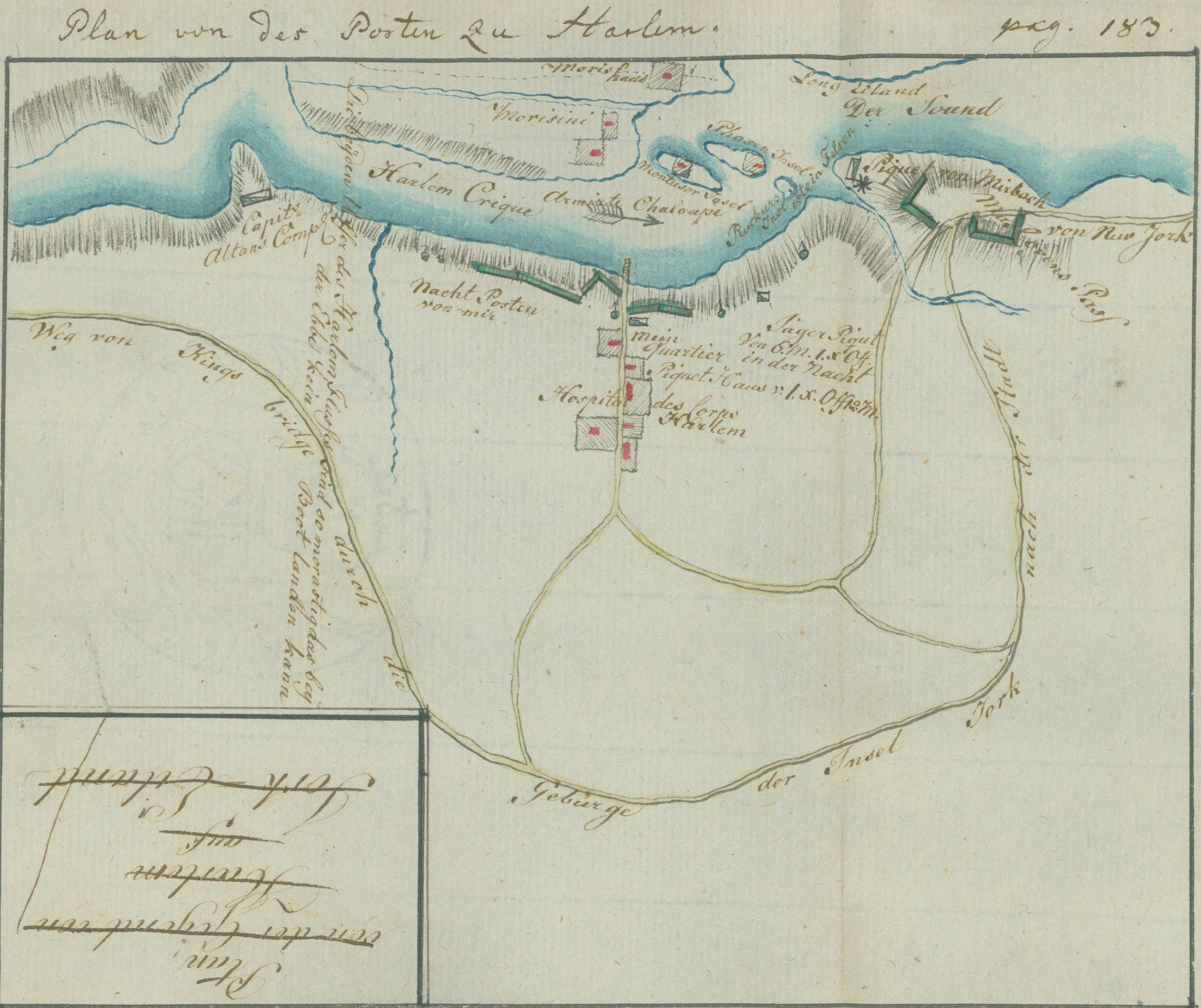 P185 - Plan of the Post at Harlem