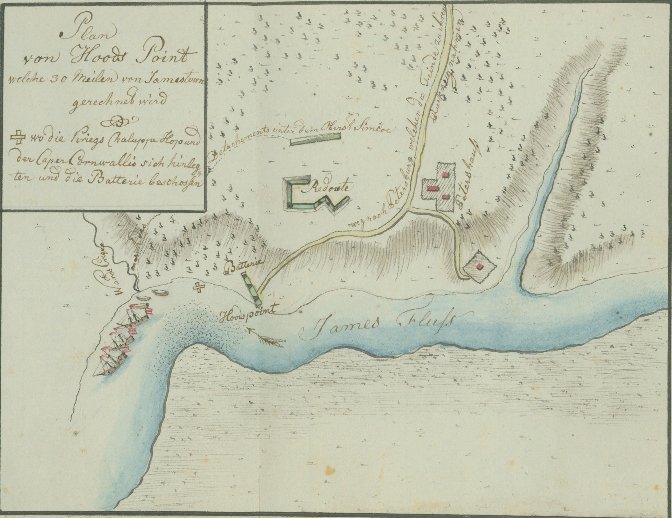 P265 - Plan of Hood's Point, which is reckoned thirty miles from Jamestown