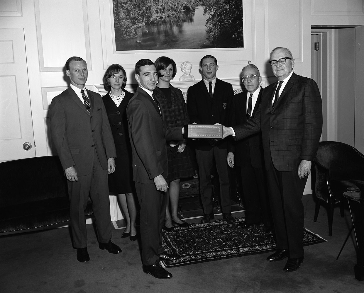 1965-04-30 Business Education Club Presents Award to Dr. Andruss for 25 years of Service