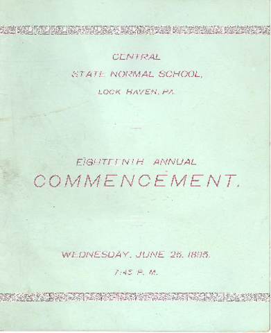 1895 Commencement Program