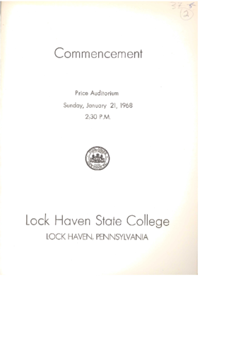 1968 Winter Commencement Program