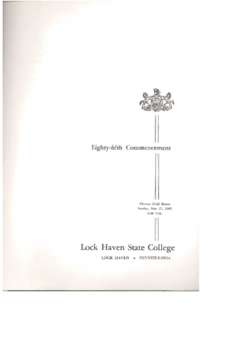 1962 Spring Commencement Program