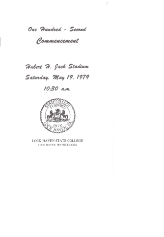 1979 Spring Commencement Program