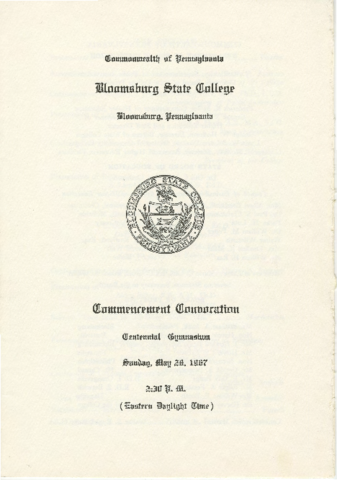 1967 Commencement Convocation Program