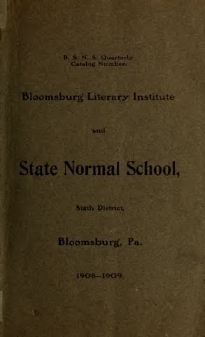 1908-1909 Course Catalog