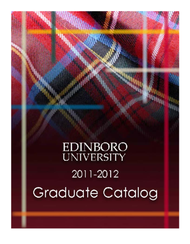 2011-2012, Catalog Graduate