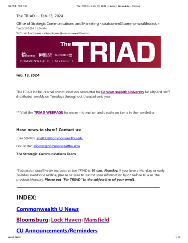 Triad - February 13, 2024