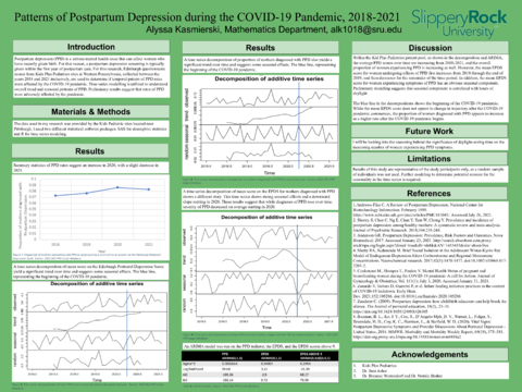 Patterns of Postpartum Depression during the COVID-19 Pandemic, 2018-2021