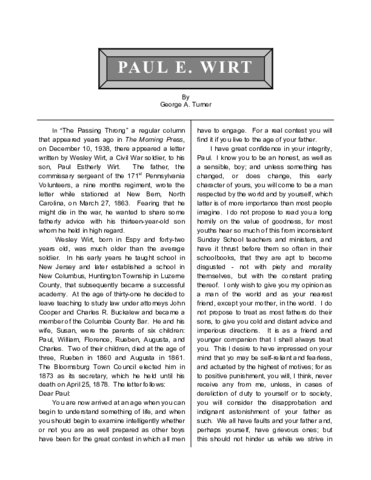 Paul E. Wirt