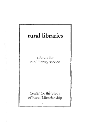 Volume 18, Number 1 1998 Table of Contents
