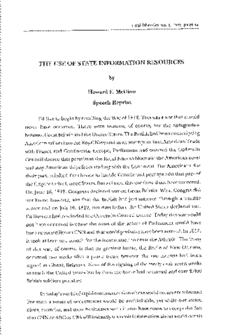 The Use of State Information Resources