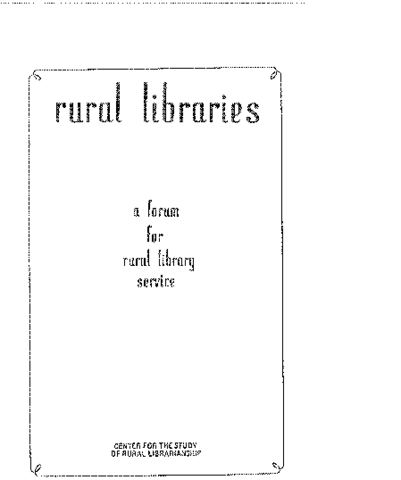 Volume 9, Number 1 1989 Table of Contents