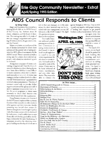 1993 issue 04 - Erie Gay Community Newsletter