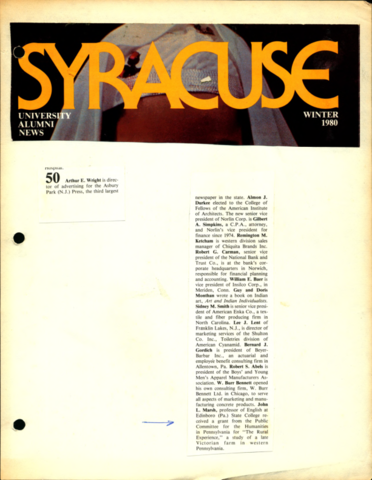 Syracuse University Alumni News, Winter 1980