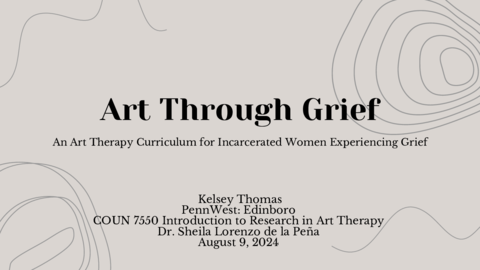 Presentation of Art therapy with grieving female inmates