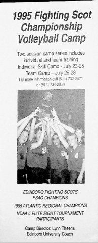 1995, Edinboro Summer Volleyball Camp