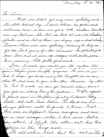 Correspondence from Carrie and Margaret Goodell, 1962-1972