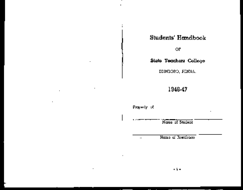 Student Handbook, 1946-1947