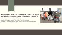 Improving clinic attendance through text message reminders to homeless patients with chronic health 