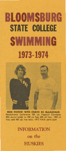 1973-1974 Swimming Media Guide 